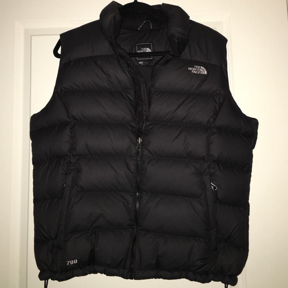 Goose down insulated black North Face vest!